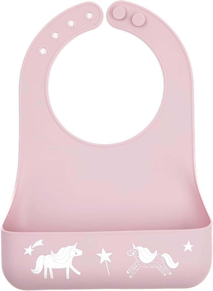 Bella Tunno Little Bites Bib – Silicone Baby Bibs for Infant Girls and Boys Ages 3-12 Months, BPA Free Soft Silicone Bib