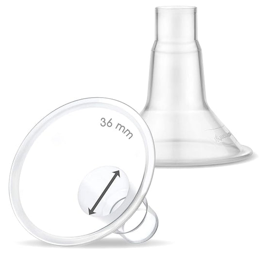 Maymom Brand 36 mm 2xTwo-Piece Extra Extra Large Breastshield Compatible with Selected Medela Breast Pumps. (36mm)