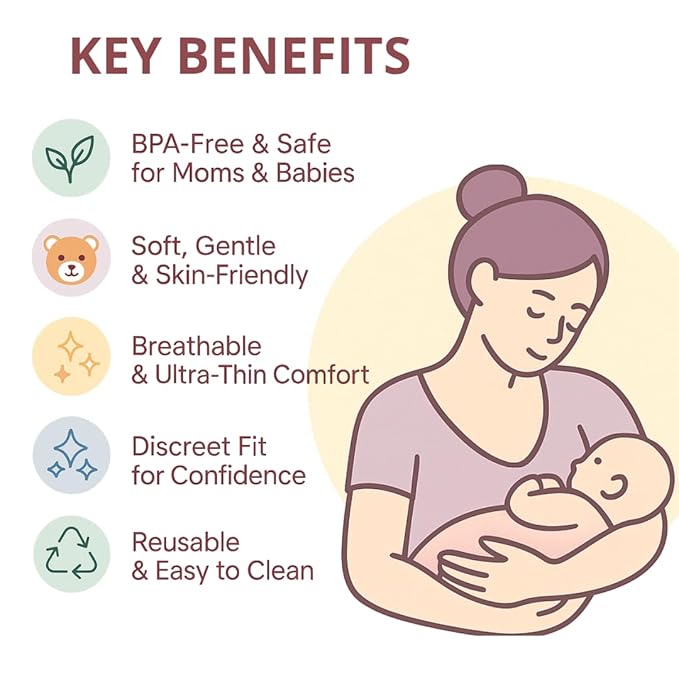 Snugell Wing-Shaped Nipple Shields| Ultra-Thin Silicone Shields for Nursing | 2-Pack with Protective Case | Designed for Use with Flat or Inverted Nipples (Small)