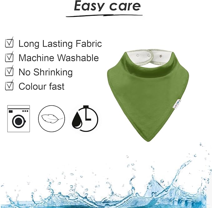Lovjoy Large Bandana bibs - Special Needs Bibs - For Older Children, Youth and Adults - Practical, absorbent and Stylish