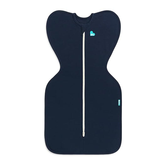 Love to Dream Swaddle UP, Sleep Sack 0-3 Months, Self-Soothing, Improves Sleep, Snug Fit Helps Calm Startle Reflex, Baby Essentials Must Haves Newborn, 1.0 TOG, 8-13 lbs, Navy