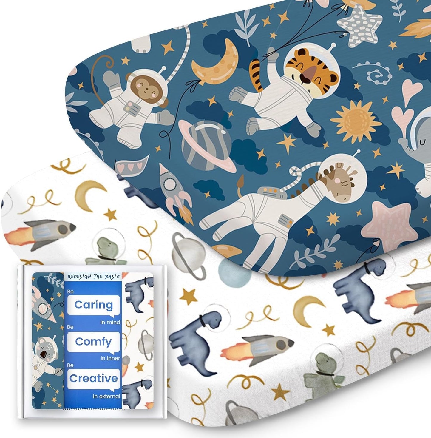 Bassinet Sheets for Baby Boy Girl, TotBasic Buttery Soft Universal Bassinet Fitted Sheet, Compatible with Halo, Mika Micky, Baby Delight, Dream On Me, Maxi COSI & More Bassinet Mattress