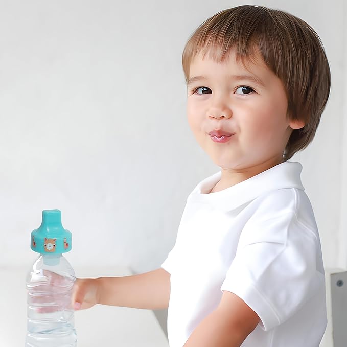 Refresh-a-Baby Reusable Bottle Top Spout Adapter – Reusable, Easily Convert Any Bottle into a Spill-Proof Sippy – Perfect for Travel & Everyday Use, BPA-Free, Dishwasher Safe - Pack of 2 (Llama)