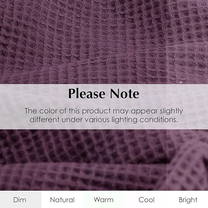 Salt Earth GOTS Certified 100% Organic Cotton Throw Blanket, 60" X 80" Blankets & Throws for Bed, Throw Blanket for Couch,Modern & Cozy Blanket, All Season Waffle Blanket, Soft Blanket (Plum Perfect)