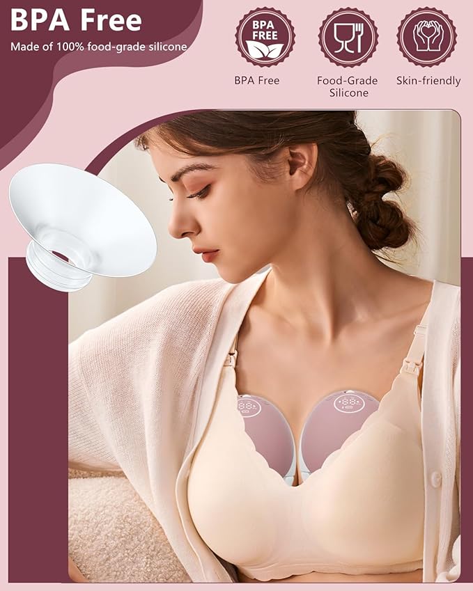 1pcs Breast Pump Flange Insert 17mm Compatible with Momcozy M9/M6/M5/S12 Pro/S9 Pro/V1 Pro/V2 Pro Wearable Breast Pump, Replace for Momcozy Pump Flange Insert, BPA Free, OEM, Not Original Parts