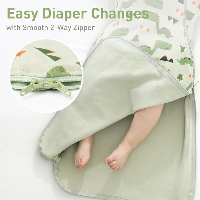 Baby Sleep Sack Swaddles for Newborn 0-3 Months, Arms Up Swaddle Blanket 2 Packs Cotton, Hands Up 3-Way Transitions to Arms-Free Wearable Sleeping Sack Bag for Boys Girls Snug Fit Calms Startle Reflex