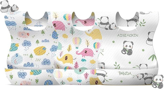 30/60pcs Baby Disposable Bibs-Individually Packaged,Soft, Leak Proof and Convenient, disposable bibs for toddlers