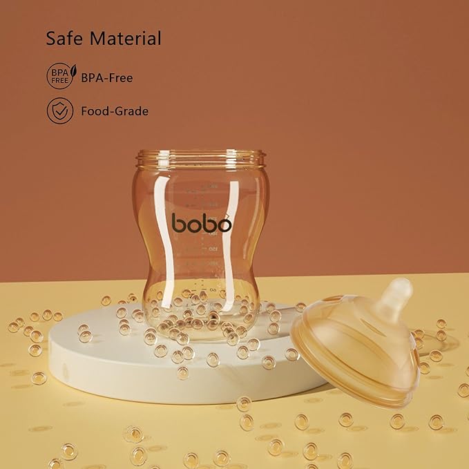 YOHKOH Baby Bottles - Newborn Wide Neck Baby Bottles with Slow Flow Breast-Like Nipple, PPSU Anti-Colic Bottles Breastfeeding System (Green, 9.4oz (Pack of 2))