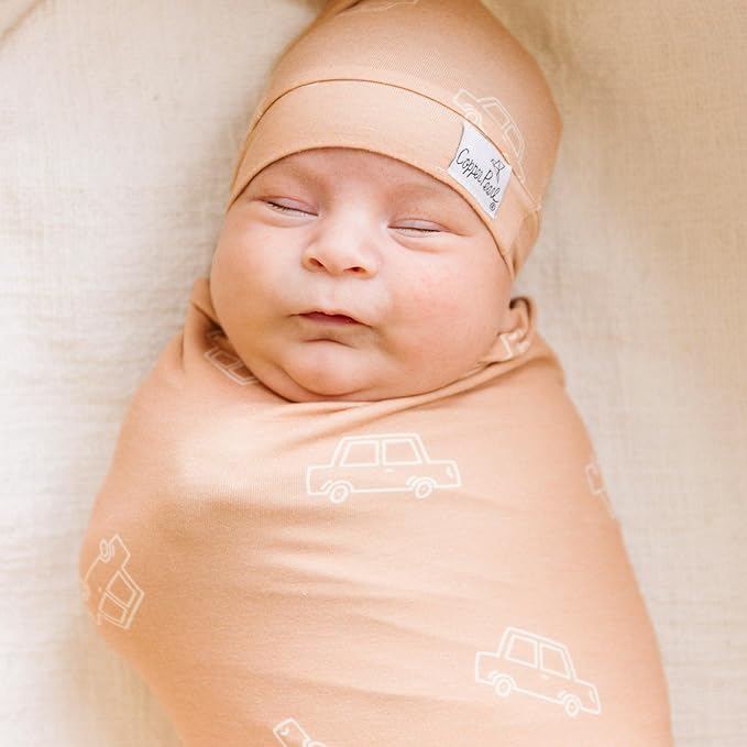 Copper Pearl Large Premium Knit Baby Swaddle Receiving Blanket Cooper