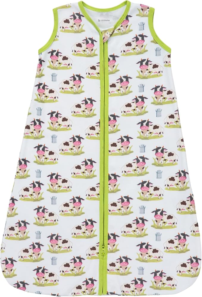 LollyBanks Baby Sleep Sack, 100% Cotton Wearable Blanket 2-Way Zipper Sleep Sacks