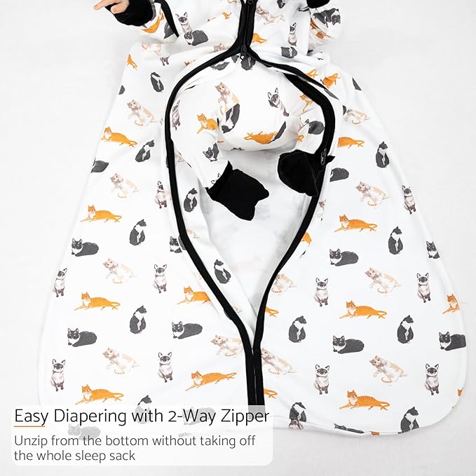 LollyBanks Baby Sleep Sack, 100% Cotton Wearable Blanket 2-Way Zipper Sleep Sacks