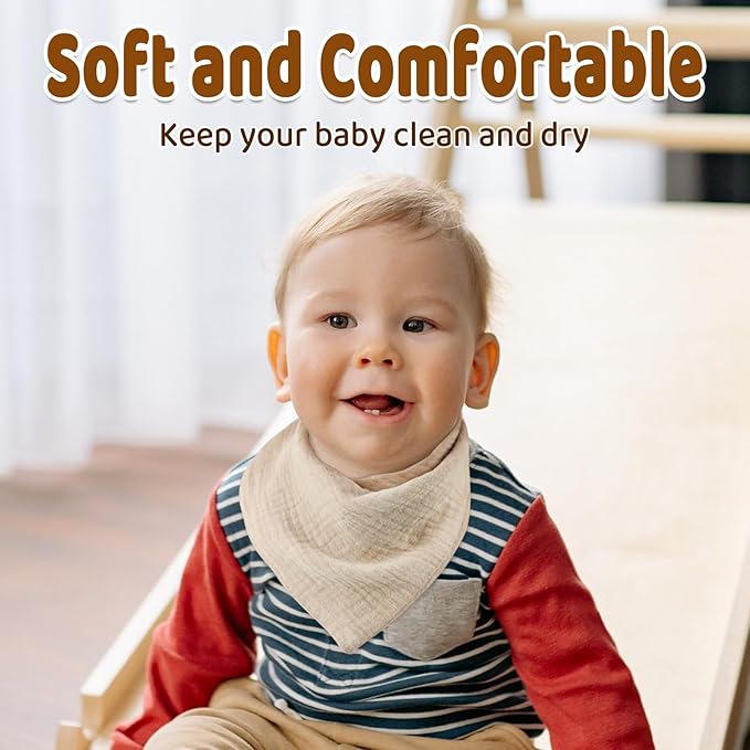 Baby Bibs Muslin Drool Teething Drooling Bibs for Baby Girl Boy Muslin Cotton