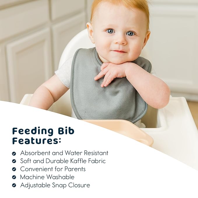 Tiny Twinkle 8 Pack Baby Bibs for Drooling and Teething – Waterproof & Absorbent Bibs for Baby Girl & Boy, Machine Washable Infant Bib Set for Newborns and Toddlers (Boy Set 8-Pack)