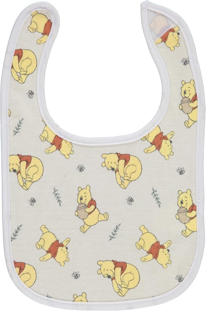 Disney 10-Pack Mickey Mouse Baby Bibs – Ten Soft, Absorbent, and Adjustable Cotton Bibs for Mess Free Meals