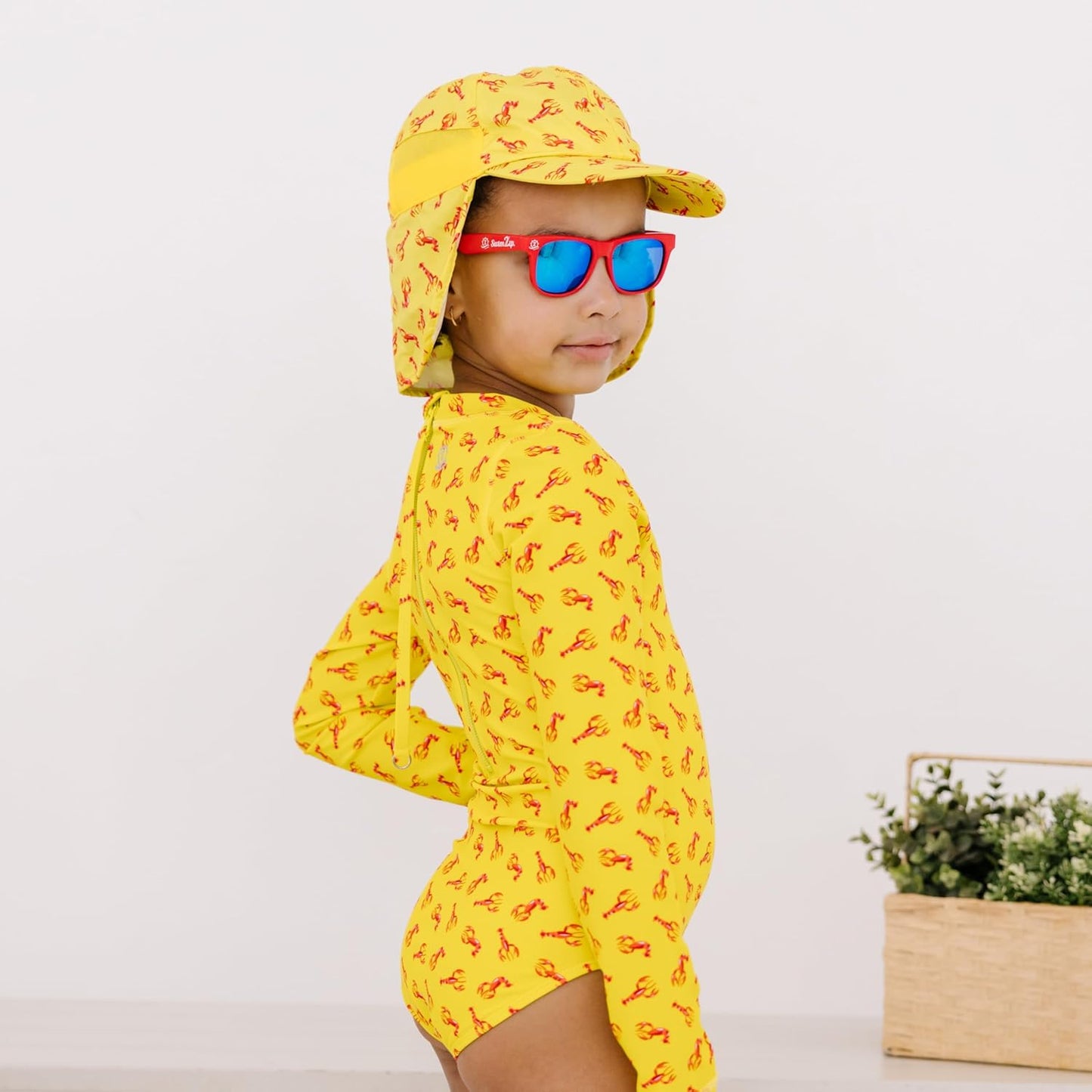 SwimZip Sun Hat with Neck Flap | UPF 50+ Protection for Baby, Toddler, and Kids