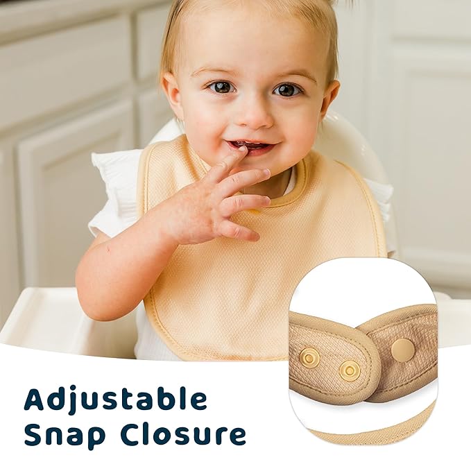 Tiny Twinkle 8 Pack Baby Bibs for Drooling and Teething – Waterproof & Absorbent Bibs for Baby Girl & Boy, Machine Washable Infant Bib Set for Newborns and Toddlers (Boy Set 8-Pack)