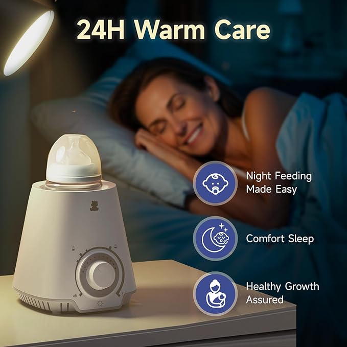 Snow Bear Baby Bottle Warmer & Breastmilk Heater - Fast & Even Warming for Breast Milk, Formula, and Baby Food - Safe, Efficient, Portable & Convenient for Busy Parents
