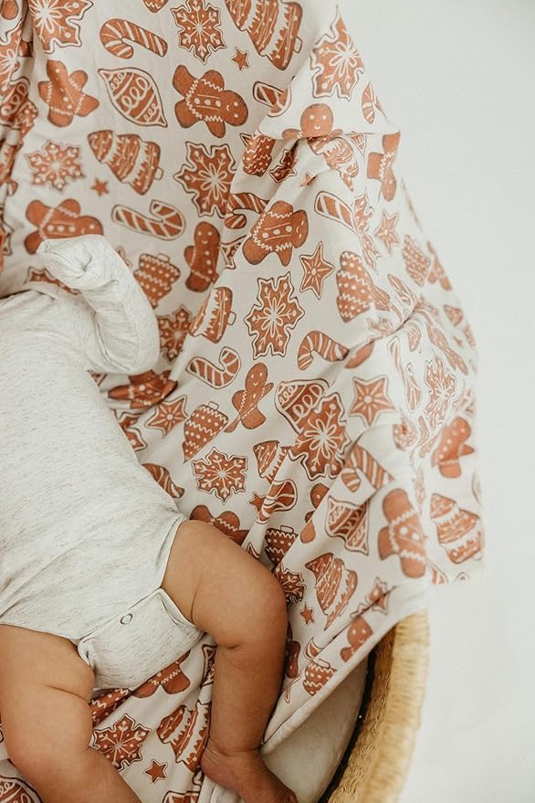 Copper Pearl Large Premium Knit Baby Swaddle Receiving Blanket Gingerbread