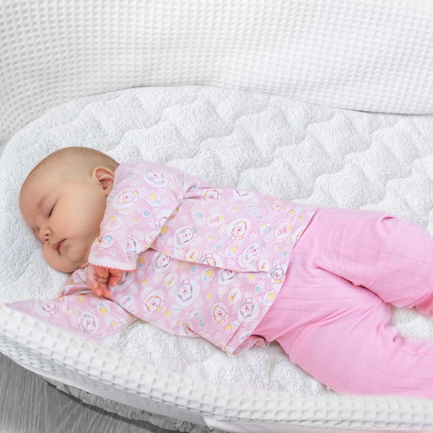 Baby Bassinet Mattress Pad Cover, Fit for UPPAbaby Bassinet and Moses Basket, 2 Pack Waterproof Quilted Bassinet Mattress Protector, Cotton Terry Surface, 13" x 30"