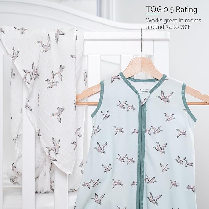 LollyBanks Baby Sleep Sack, 100% Cotton Wearable Blanket 2-Way Zipper Sleep Sacks