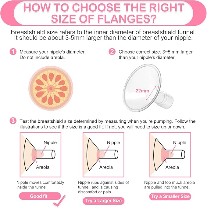 13mm Flanges Compatible with Spectra S2 S1 9 Plus Ameda MYA Motif Luna Breastpumps Replacement to Pump Parts Flange. Compatible with Spectra Parts/Accessories