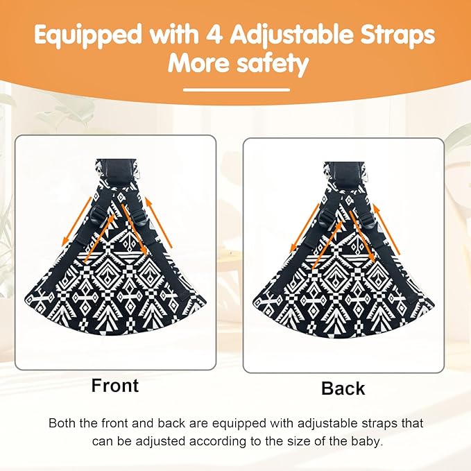 Baby Sling Carrier,Toddler Carrier,Upgraded 2025 Baby Sling with 4 Adjustable Straps(10-30lbs),Lightweight,Portable and One Size Fits All(Blacksail)