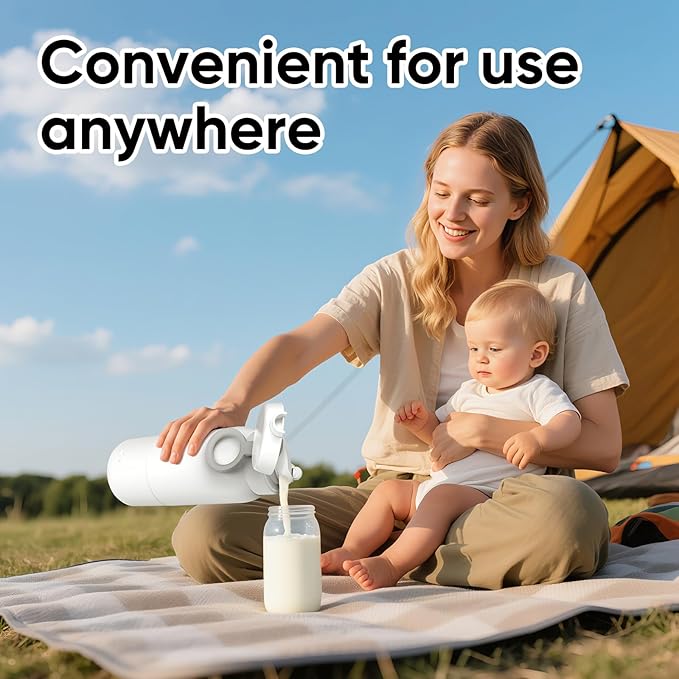 Bottle Warmer, Maypott Portable Fast Heating Bottle Warmer for Breast Milk, Formula, Water, 17.5 Ounce Large Capacity & Long Battery Life for All-Day Feeding, Milk Warmer On The Go, Travel Essentials