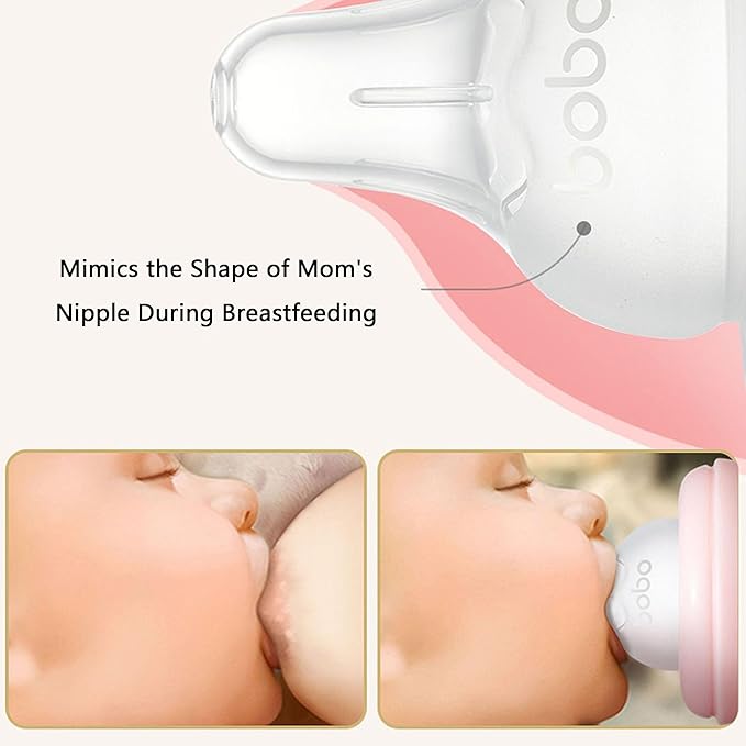 YOHKOH Baby Bottle Nipples for Wide Neck Bottles, 100% Natural Feel Silicone Nipples, BPA-Free (0m+, S, 4 Counts)