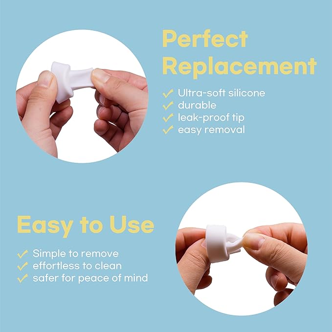 Flange Inserts for Spectra, Spectra Replacement Pump Parts for S1/S2/9 Plus, Not Original Accessories, Breast Pump Parts Include 2-Pack 15MM Flange and 4-Pack Duckbill Valves