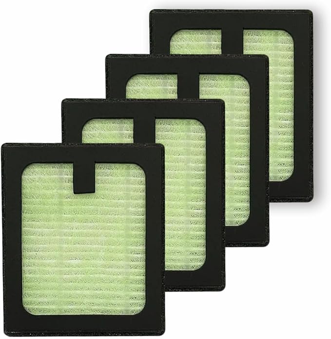 4 Pack HEPA Filter Replacement for Baby Brezza Baby Bottle Washer Pro, High Efficiency H13 True HEPA Filter, Air Clean Dust