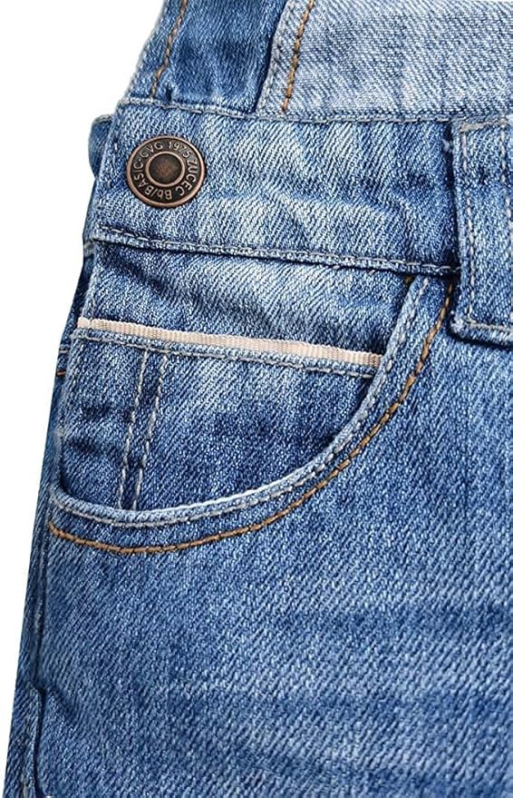 KIDSCOOL SPACE Baby Toddler 2 Buttons Adjustable Straps Fashion Jean Overall