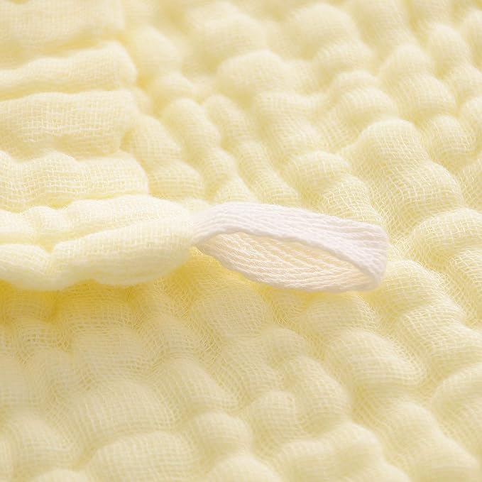 MUKIN Baby Washcloths - Natural Cotton Baby Wipes - Soft Newborn Baby Face Towel for Sensitive Skin- Baby Registry as Shower, 10 Pack 12x12 inches