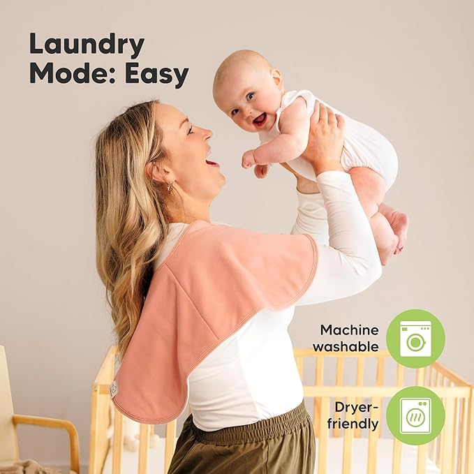 KeaBabies 4-Pack Baby Burp Cloths Baby Girl, Boy - Organic Cotton Burp Cloth, Extra Large, Absorbent, Soft Burping Cloths & Bibs Set for Babies, Newborn Burp Clothes, Thick Burp Rags (Flora Dew)