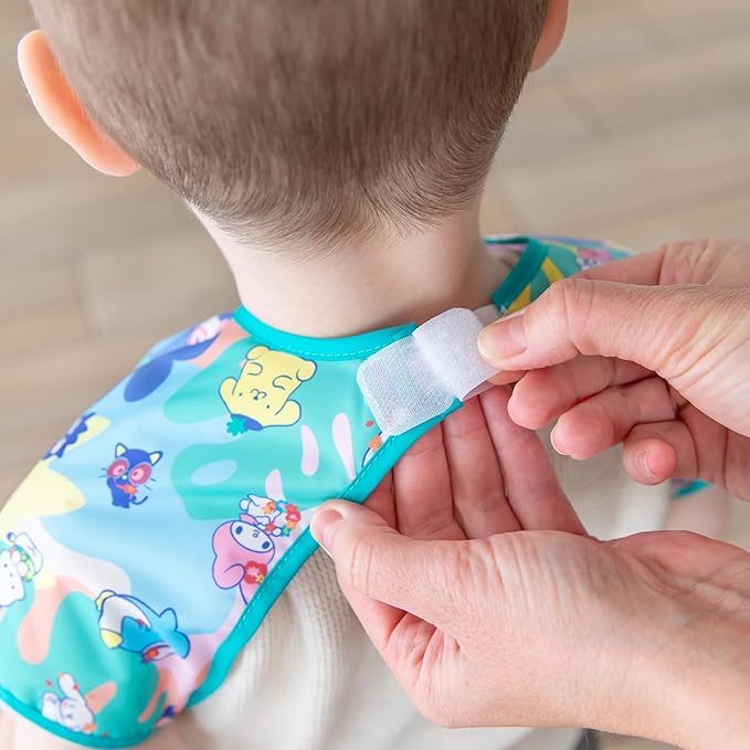 Bumkins Bibs - Toddler Bibs, Waterproof, Large for 1-3 Years, Short Sleeve