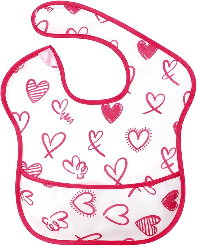 Accmor Baby Bibs, Waterproof Baby Toddler Bibs, Apron Smock Bib for Baby Boys Girls, Essential Must Have for Eating, Feeding