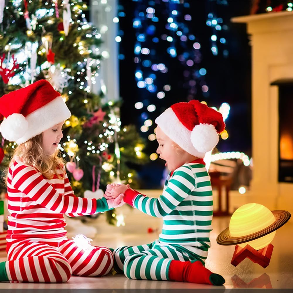 YDSIII Saturn Lamp 5.12 inch Moon Lamp Galaxy Lamp 16 Colors LED 3D Moon Light USB Rechargeable Remote&Touch Control Nursery Room Decor Birthday Gift for Girls&Boys&Women