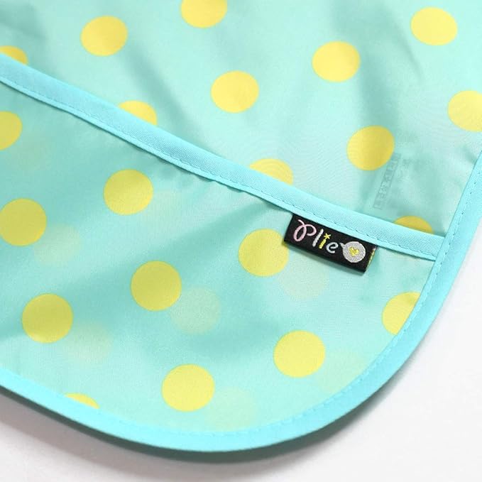 Short Sleeve Waterproof Bib for Toddlers – Feeding Apron for Mealtime, Daycare, Self-Feeding & Messy Play, Baby Bib