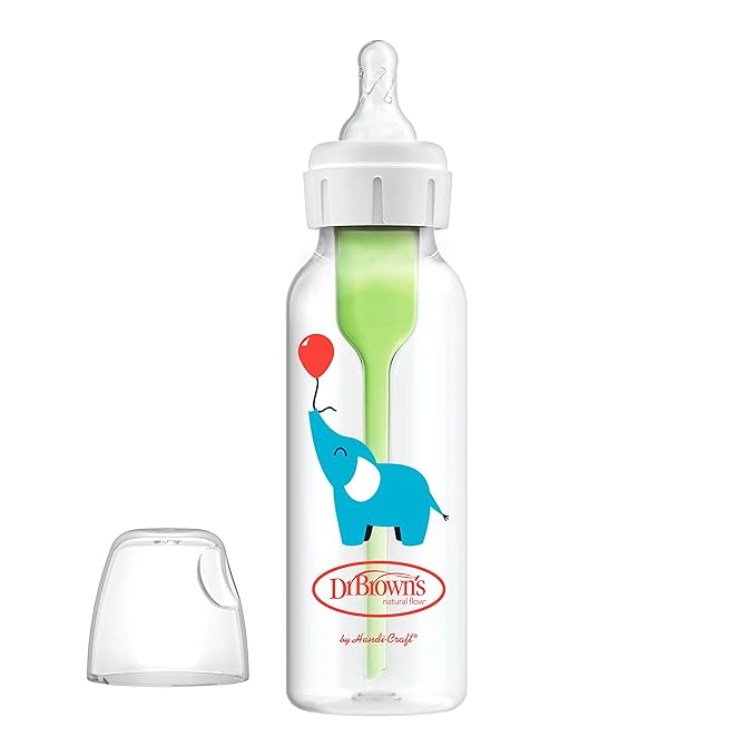 Dr. Brown’s Natural Flow® Anti-Colic Options+™ Narrow Baby Bottles 8 oz/250 mL, with Level 1 Slow Flow Nipple, 6 Pack, 0m+ Balloon Animals Gift Set