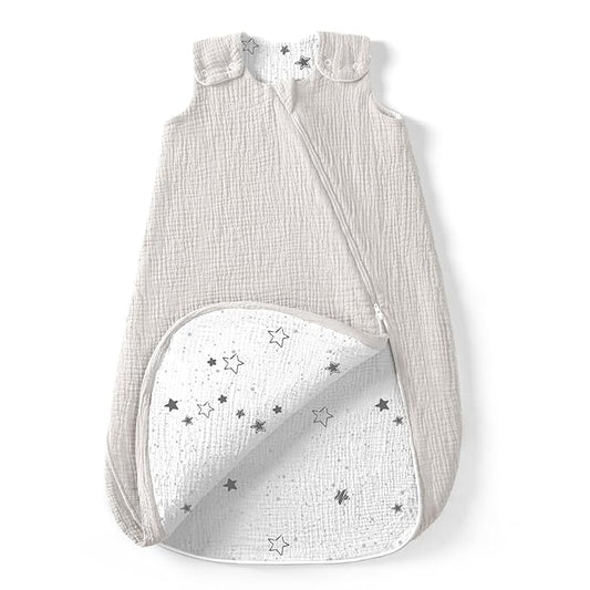 lulumoon Sleep Sack Muslin for Baby: Cotton Wearable Blanket for 15-24 Months - Soft Lightweight Ideal for Nursery Lounge Nighttime Naptime