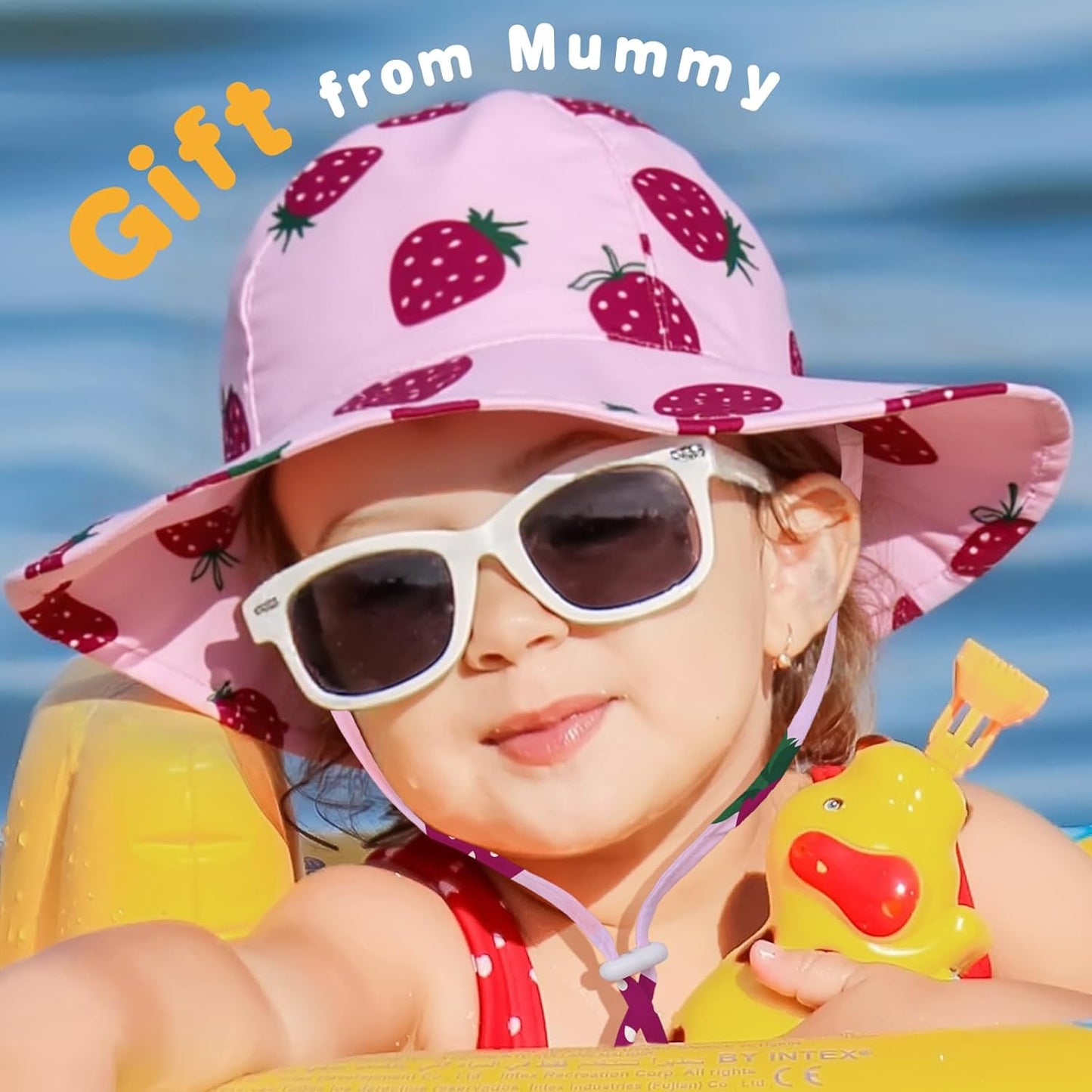 Baby Sun Hat Toddler Girl Beach Hat Adjustable Outdoor Summer Hat UPF 50+ Sun Protection Wide Brim Infant Kids