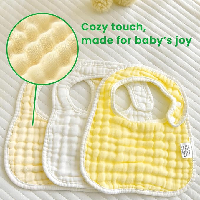 Baby Bibs Muslin Drool Teething Drooling Bibs for Baby Girl Boy Muslin Cotton