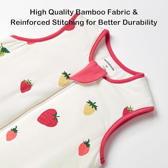 BubblePanda Rayon Made from Bamboo Toddler Sleep Sack with Feet 12-24 Months 1.0 Tog Ultra Soft Toddler Sleeping Sack 1t-2t Sleep Bag Walker Quilted Wearable Blanket with Legs 2-Way Zipper Lightweight