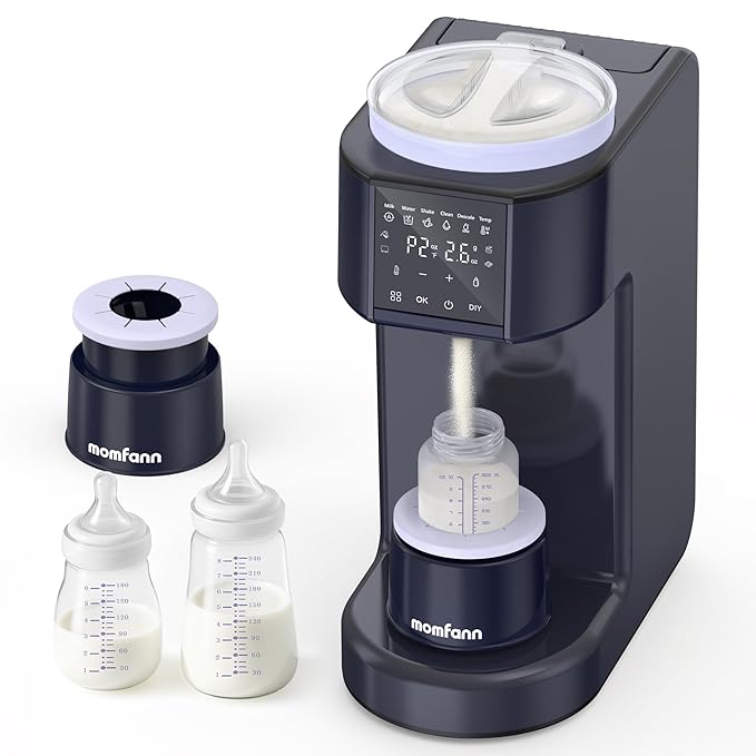 Automatic Baby Formula Maker – Fast Formula Dispenser for Instantly Mixing Warm Bottles with Precise Powder & Water Ratio, 3 Temp Settings, One-Touch Clean, Fits Most Bottles & Formula Brands