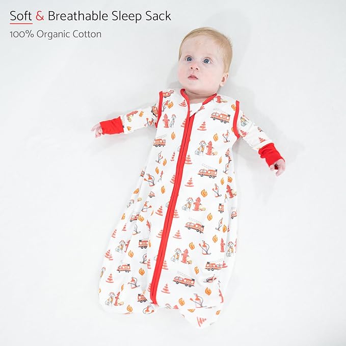 LollyBanks Baby Sleep Sack, 100% Cotton Wearable Blanket 2-Way Zipper Sleep Sacks