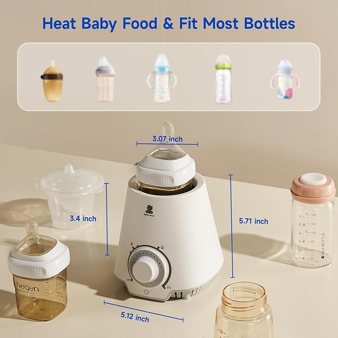 Snow Bear Baby Bottle Warmer & Breastmilk Heater - Fast & Even Warming for Breast Milk, Formula, and Baby Food - Safe, Efficient, Portable & Convenient for Busy Parents