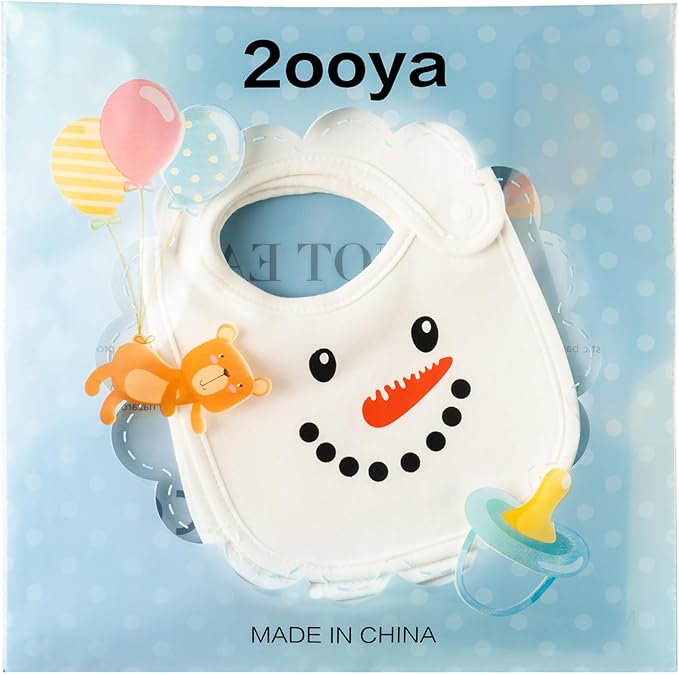 3Pcs Christmas Baby Cotton Bibs with Resin Button Newborn Infant Bibs Christmas Keepsake Baby Gift for Drooling Feeding