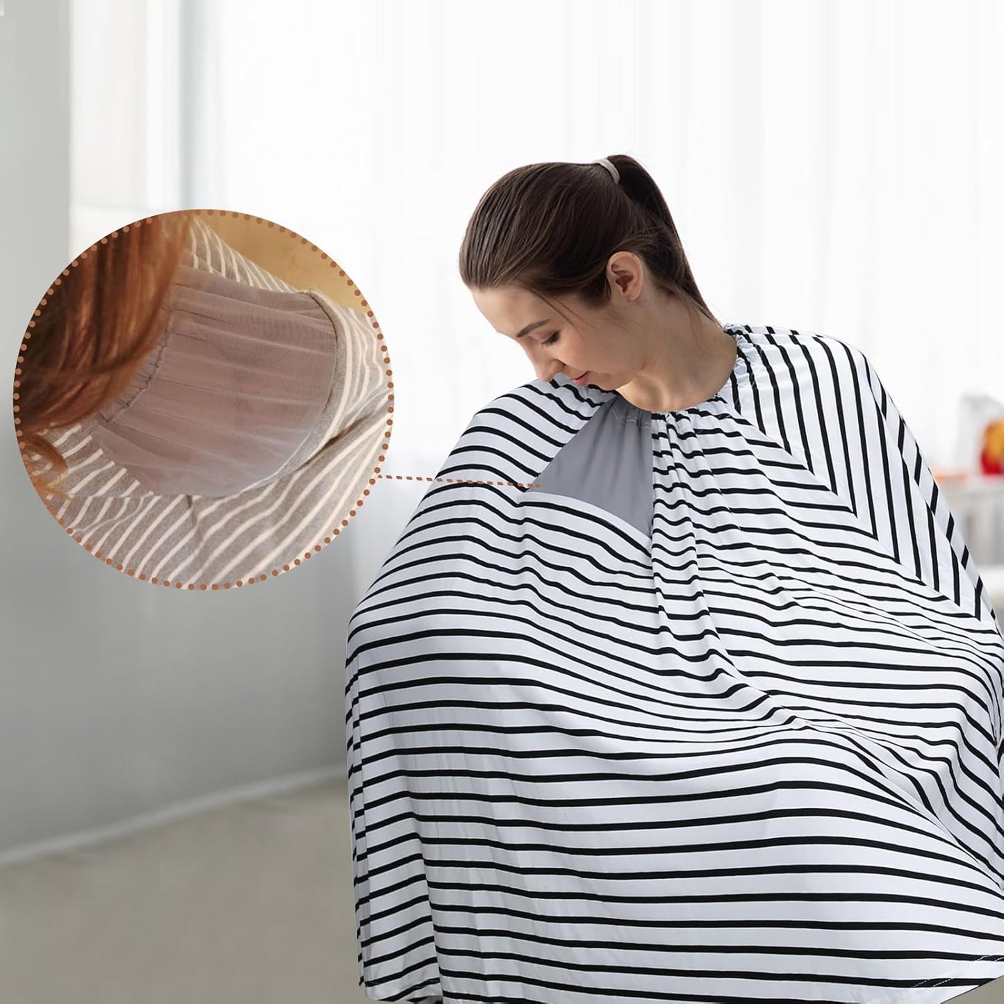 Breastfeeding Cover - Soft Breathable Nursing Poncho - Free View - Multi Use - Newborn Essentials