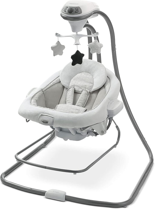 Graco DuetConnect LX Seat & Bouncer, Multi-Direction Seat, Multiple Swinging Speeds, Easily Portable, Redmond