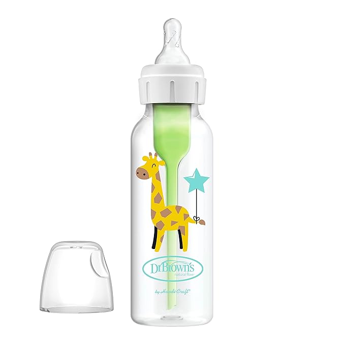Dr. Brown’s Natural Flow® Anti-Colic Options+™ Narrow Baby Bottles 8 oz/250 mL, with Level 1 Slow Flow Nipple, 6 Pack, 0m+ Balloon Animals Gift Set