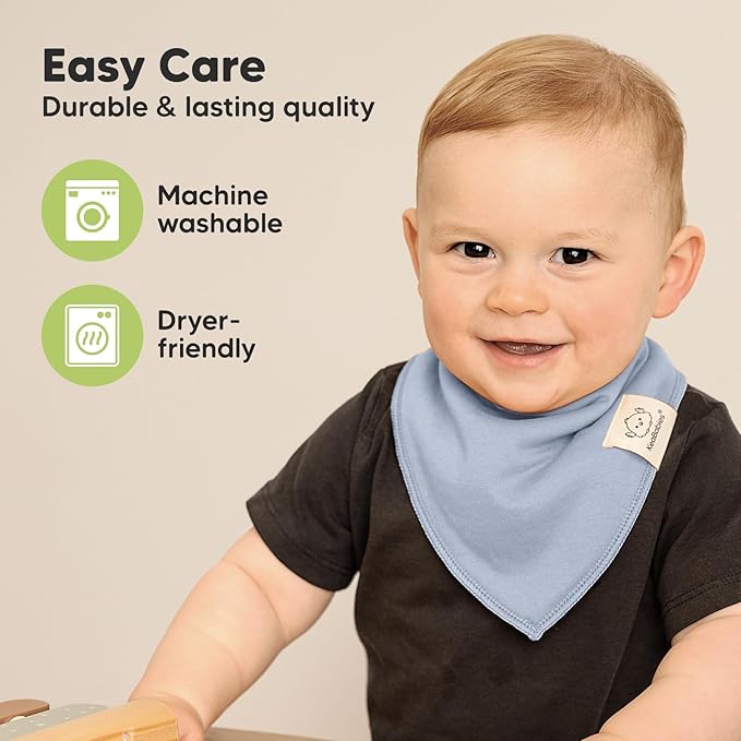 10-Pack Organic Baby Bandana Bibs for Girls - Super Absorbent Triangle Baby Bibs for Drooling and Teething Infant, 100% Cotton Extra Soft for Newborn, Infant 0-36 Months (Brave)